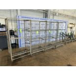 (4) Pan Wash Racks, with Uprights & Cross Braces, Mounted on Casters (INV#103072) (Located @ the MDG