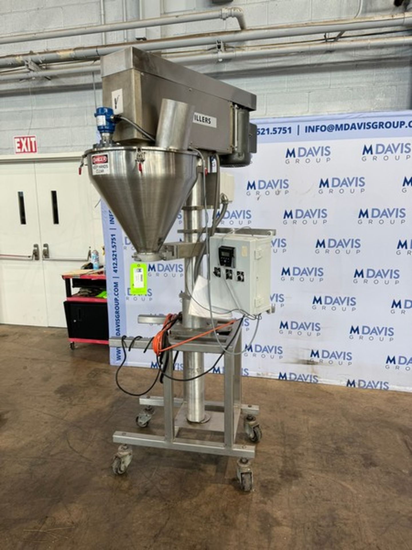 Image Fillers S/S Auger Filler, with 1-1/2 hp Baldor Motor, with Foot Control, Mounted on S/S