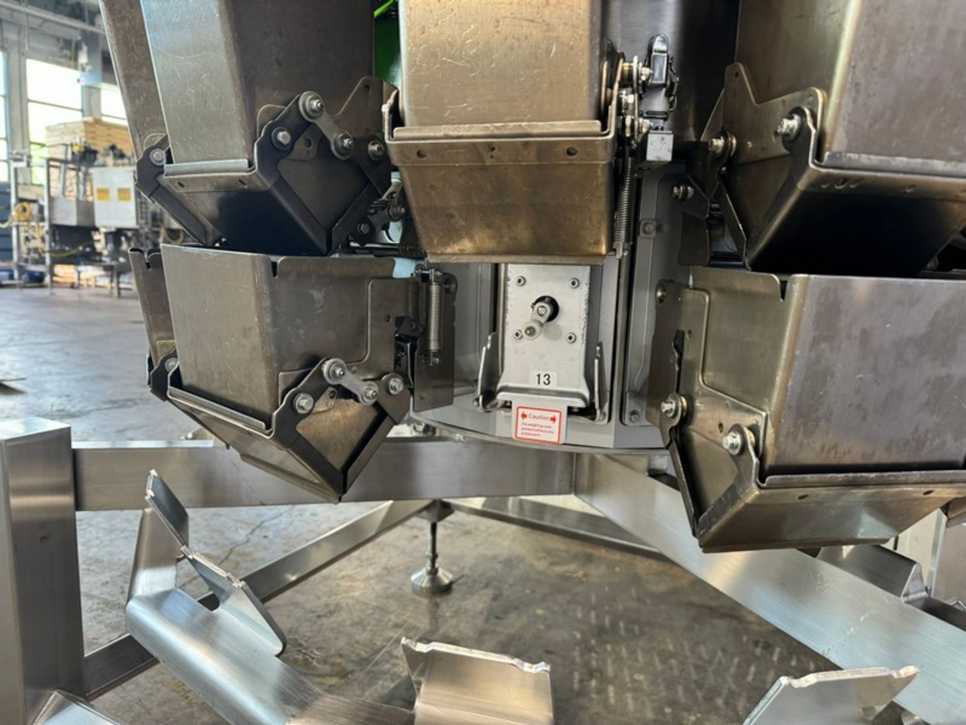 WeighPack Systems Inc. 14-Head Primocombi Scale, M/N 14H25LM, S/N 7132, Mounted on S/S Frame, with - Image 6 of 12