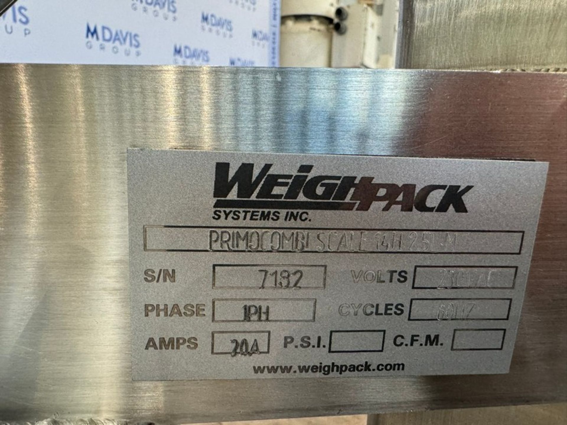 WeighPack Systems Inc. 14-Head Primocombi Scale, M/N 14H25LM, S/N 7132, Mounted on S/S Frame, with - Image 9 of 12