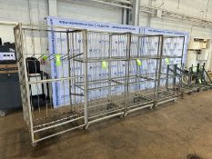 (4) Pan Wash Racks, with Uprights & Cross Braces, Mounted on Casters (INV#103072) (Located @ the MDG