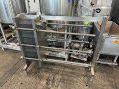 AGC S/S Plate Heat Exchanger, M/N PRO2-S, S/N 07207, Max. Temp. 250 F, Max. Press 15C, Mounted on