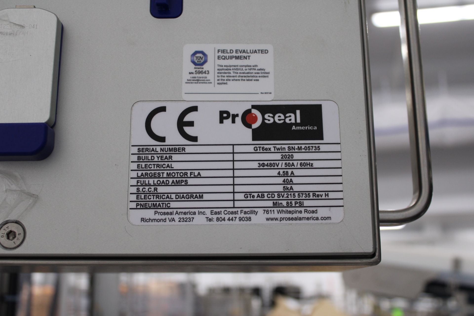 2020 PROSEAL TRAY SEALER, MODEL GT6EX, S/N GT6EX TWIN SN-M-05735 - Image 8 of 24