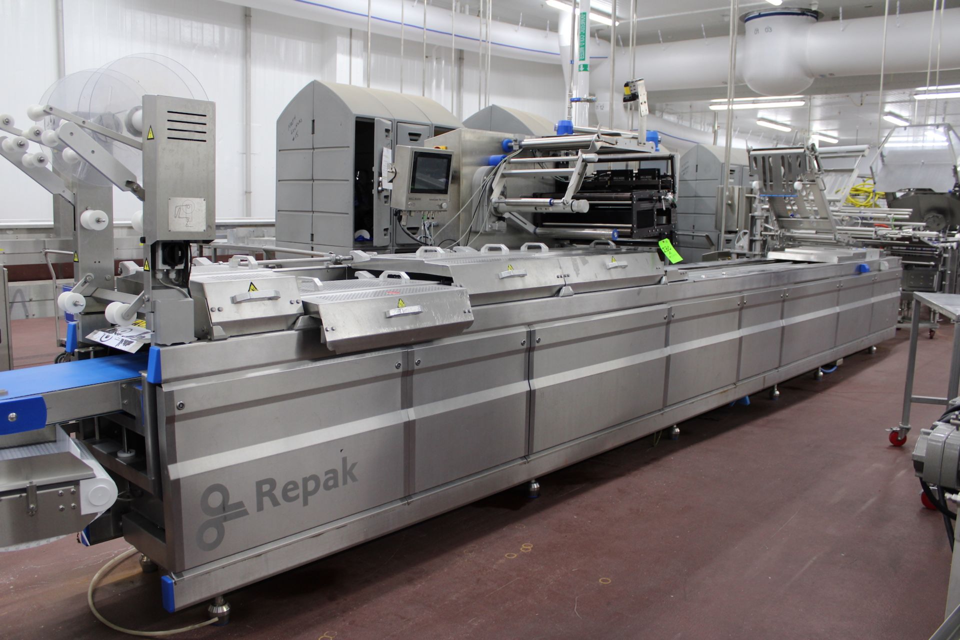 2020 REPAK ROLLSTOCK HORIZONTAL FORM FILL AND SEAL THERMOFORMING PACKAGING LINE, MODEL RE20, NO.