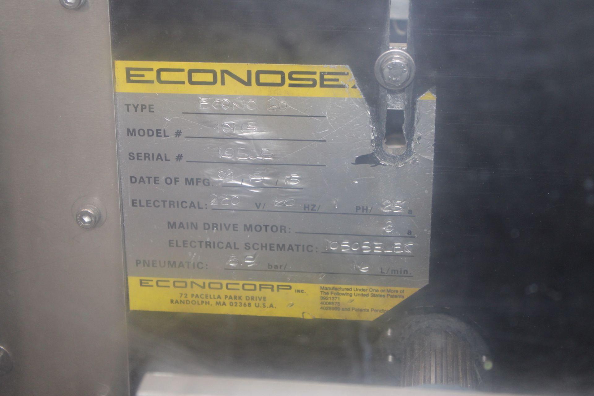 2015 ECONOCORP ECONOSEAL CONTIUOUS MOTION CARTONER, MODEL 10115, S/N 10505 TYPE ECONO 60, EQUPPED - Image 9 of 10