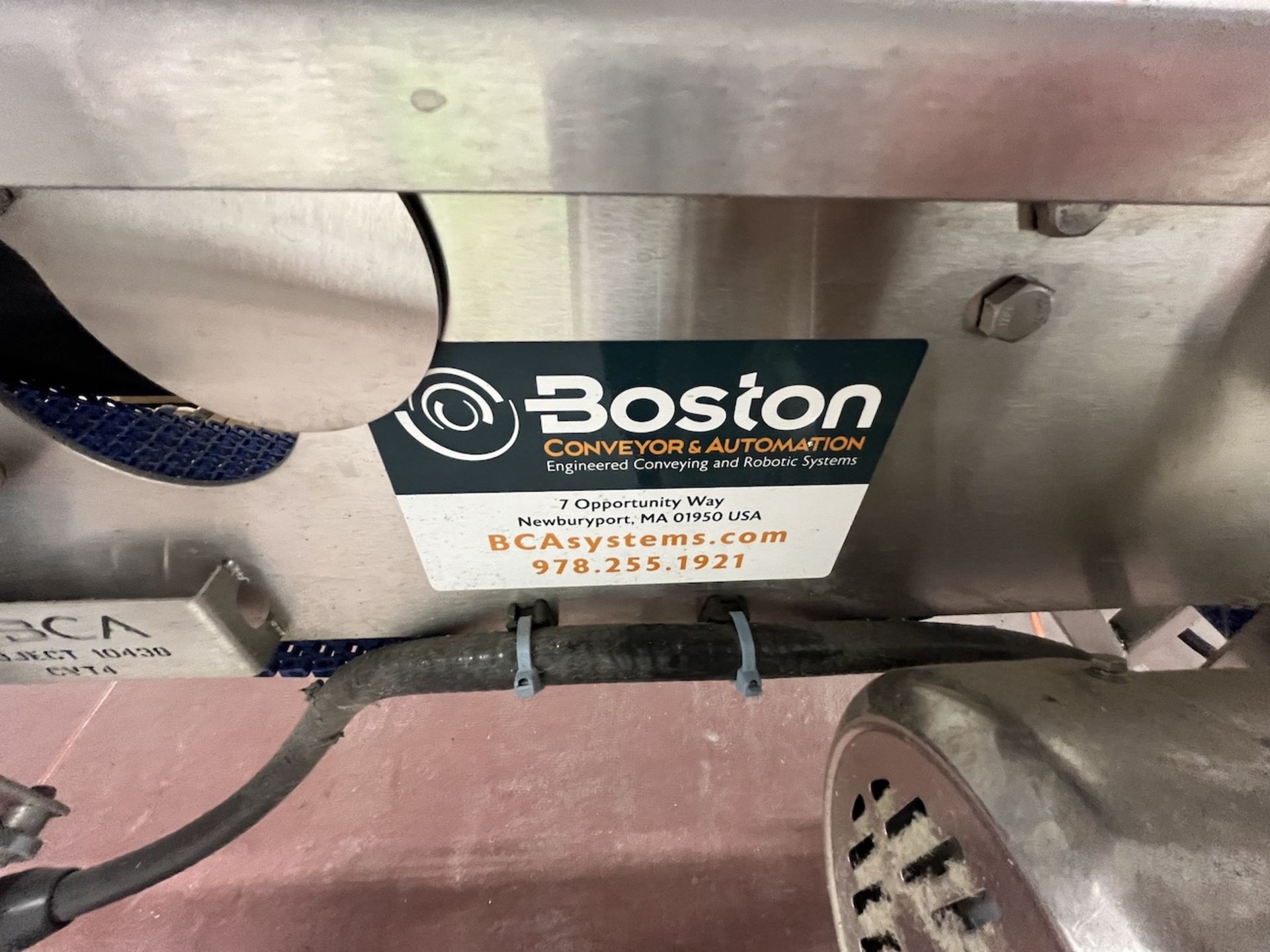 BOSTON CONVEYOR AND AUTOMATION CORP PRODUCT CONVEYOR, APPROX. 300 IN. L X 7-1/2 IN. W BELT - Image 5 of 6