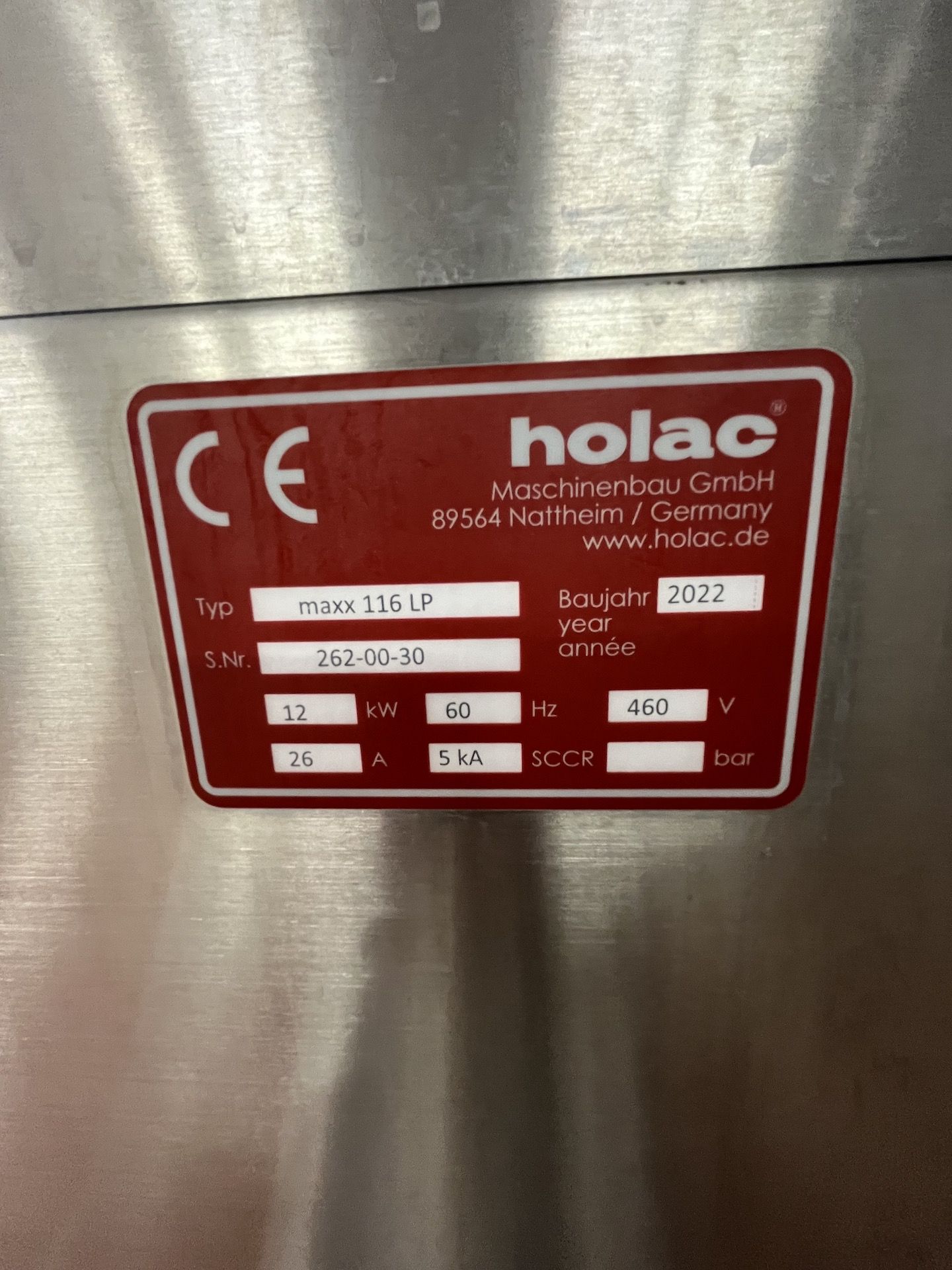 2022 HOLAC AUTOMATIC DICER, MODEL MAXX116LP, S/N 262-00-30, 460 V - Image 6 of 6