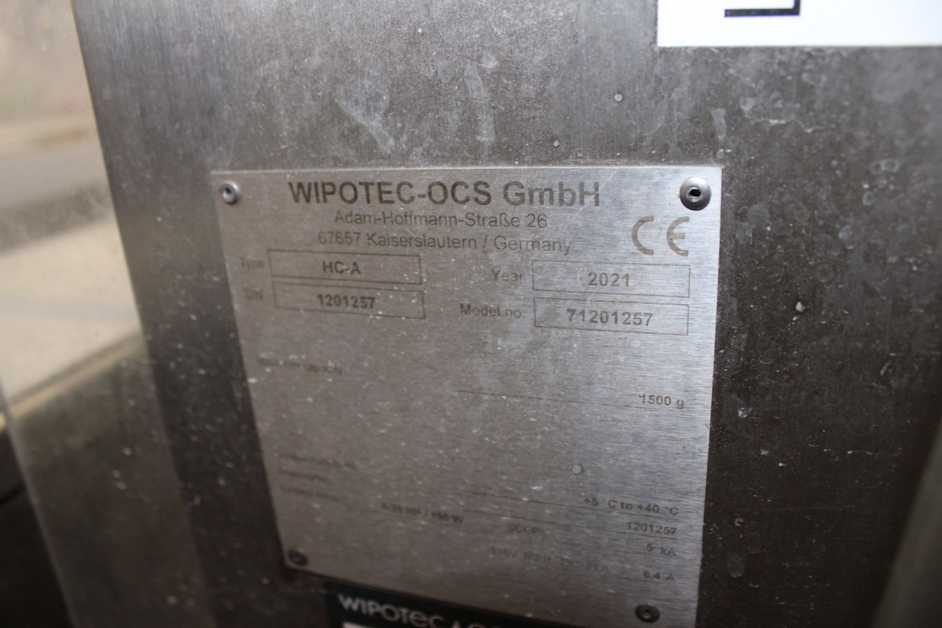 2021 WIPOTEC CHECK WEIGHER, MODEL 71201257, TYPE HC-A, S/N 1201257 (MORE PHOTOS COMING SOON) - Image 7 of 8