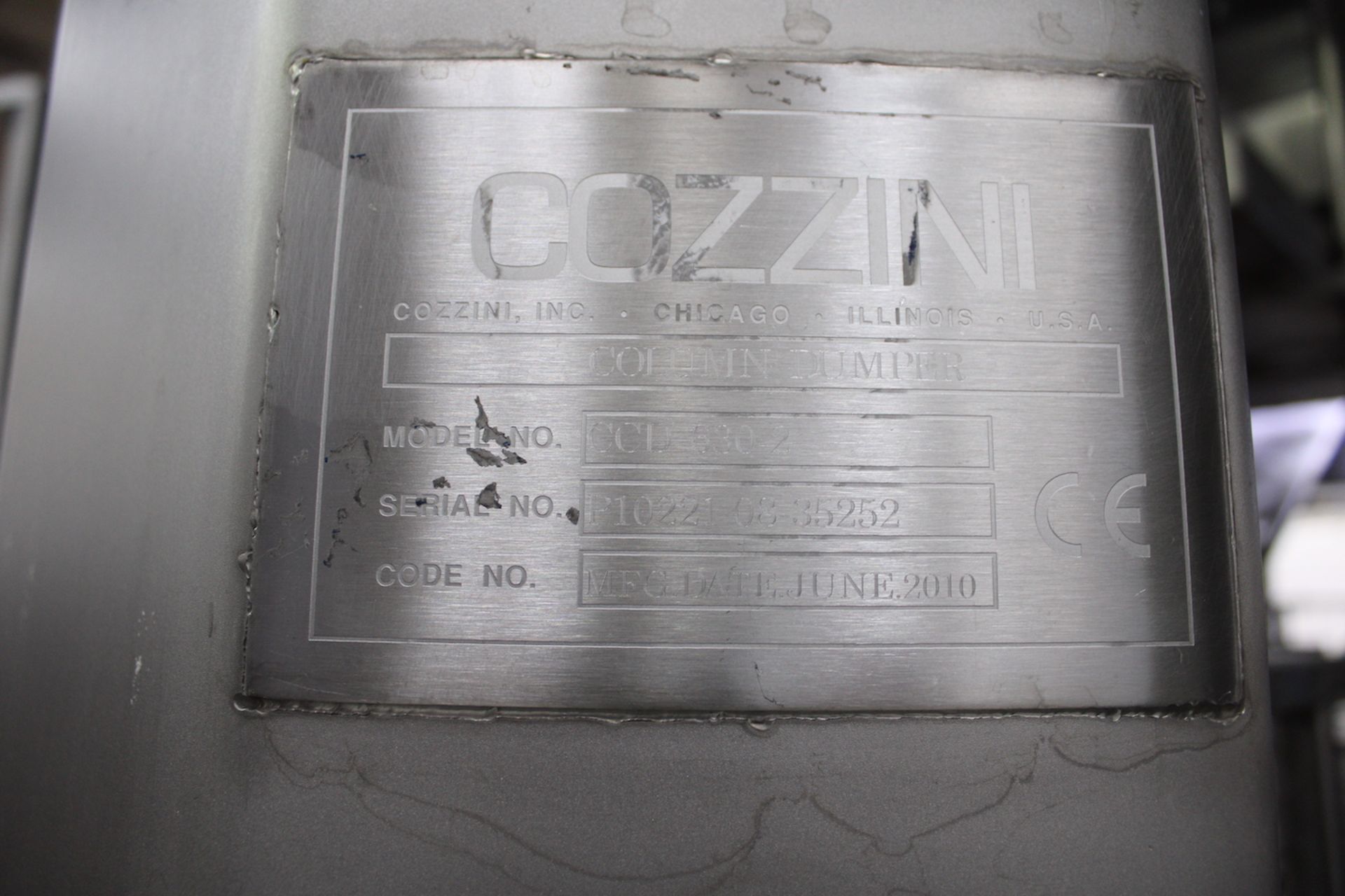 COZZINI COLUMN LIFT DUMPER, MODEL CCD630, S/N P10221-08-35252 - Bild 6 aus 7