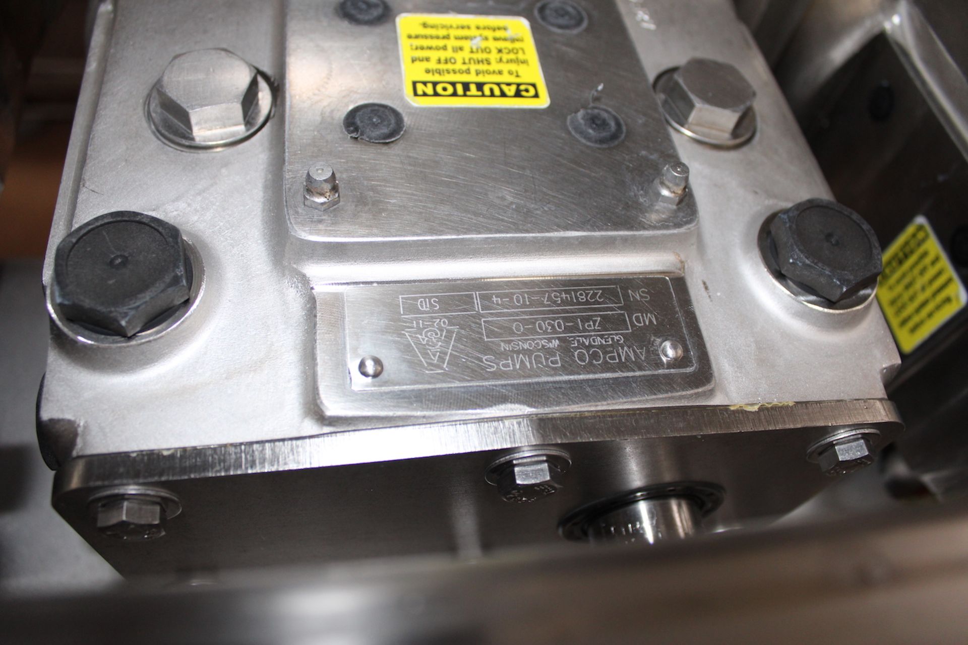 HINDS-BOCK 4-HEAD DEPOSITOR / FILLER, MODEL 4P-039, S/N 5698, WITH (4) AMPCO AND WCB POSITIVE - Image 9 of 13