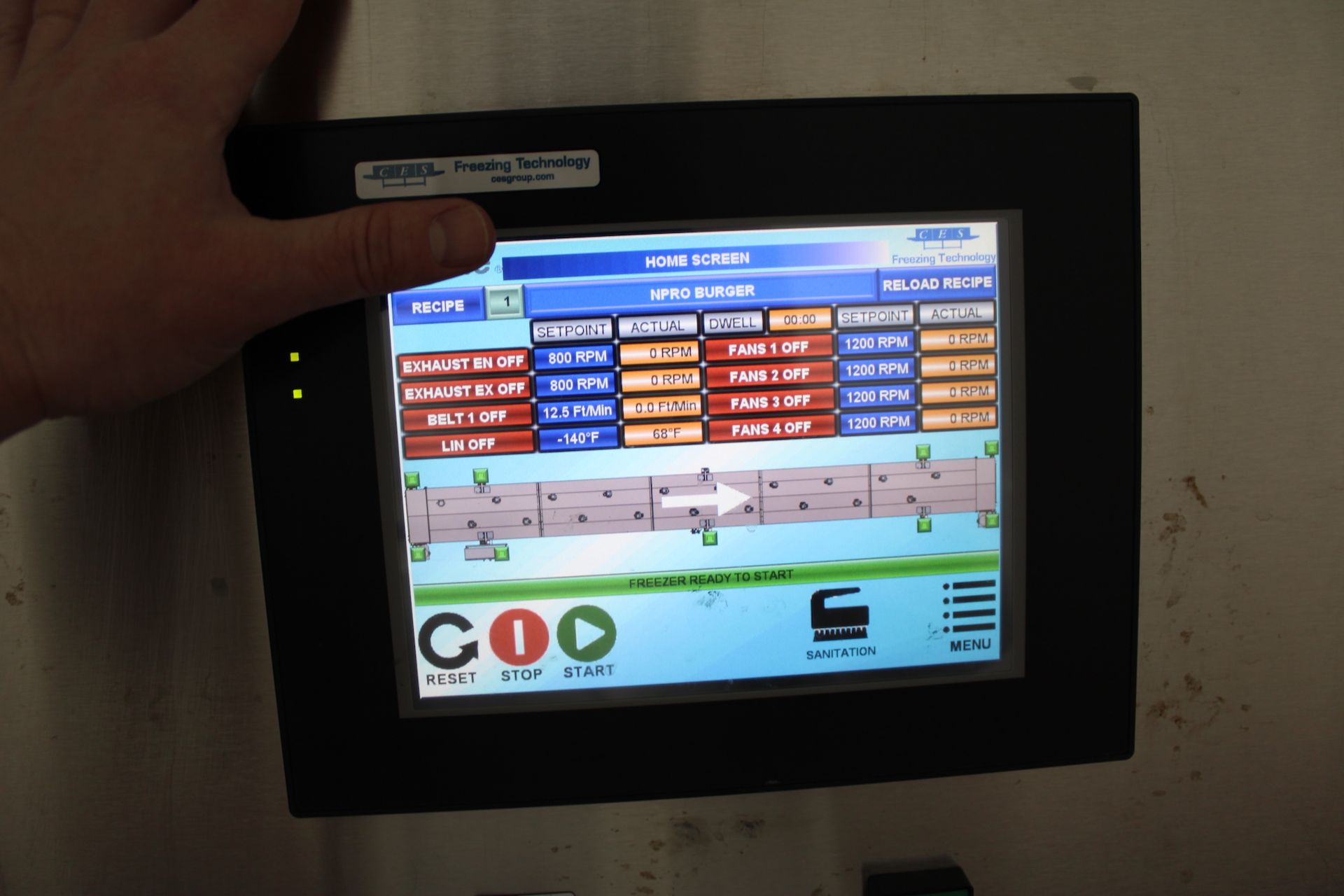 2019 CES NITROGEN FREEZING TUNNEL, MODEL CES-LT-LIN-50FTX38IN-HOTL, S/N 99354 - Image 16 of 18