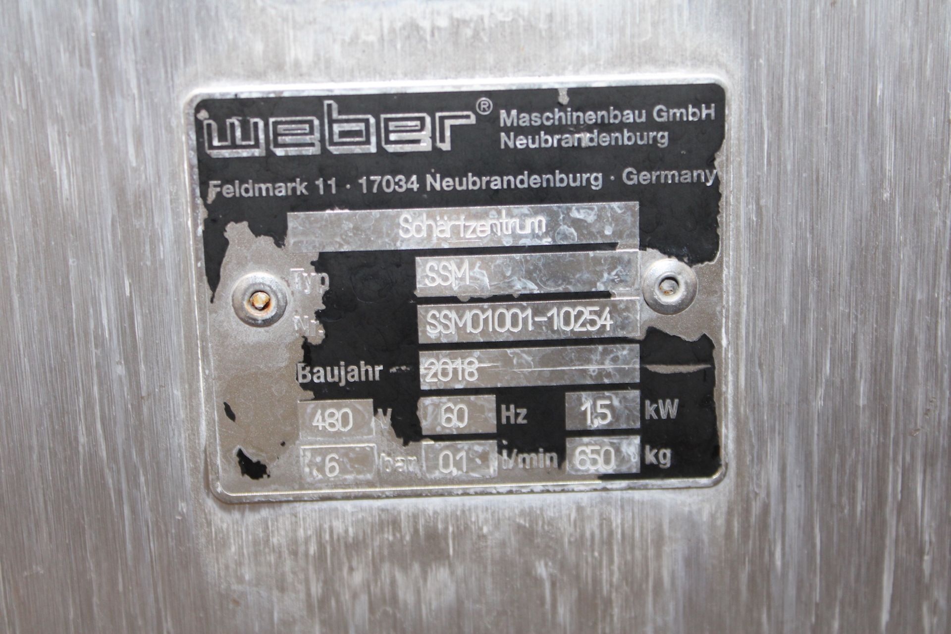 2018 WEBER BLADE SHARPENER, MODEL SSM, S/N SSM01001-10254 - Image 4 of 4