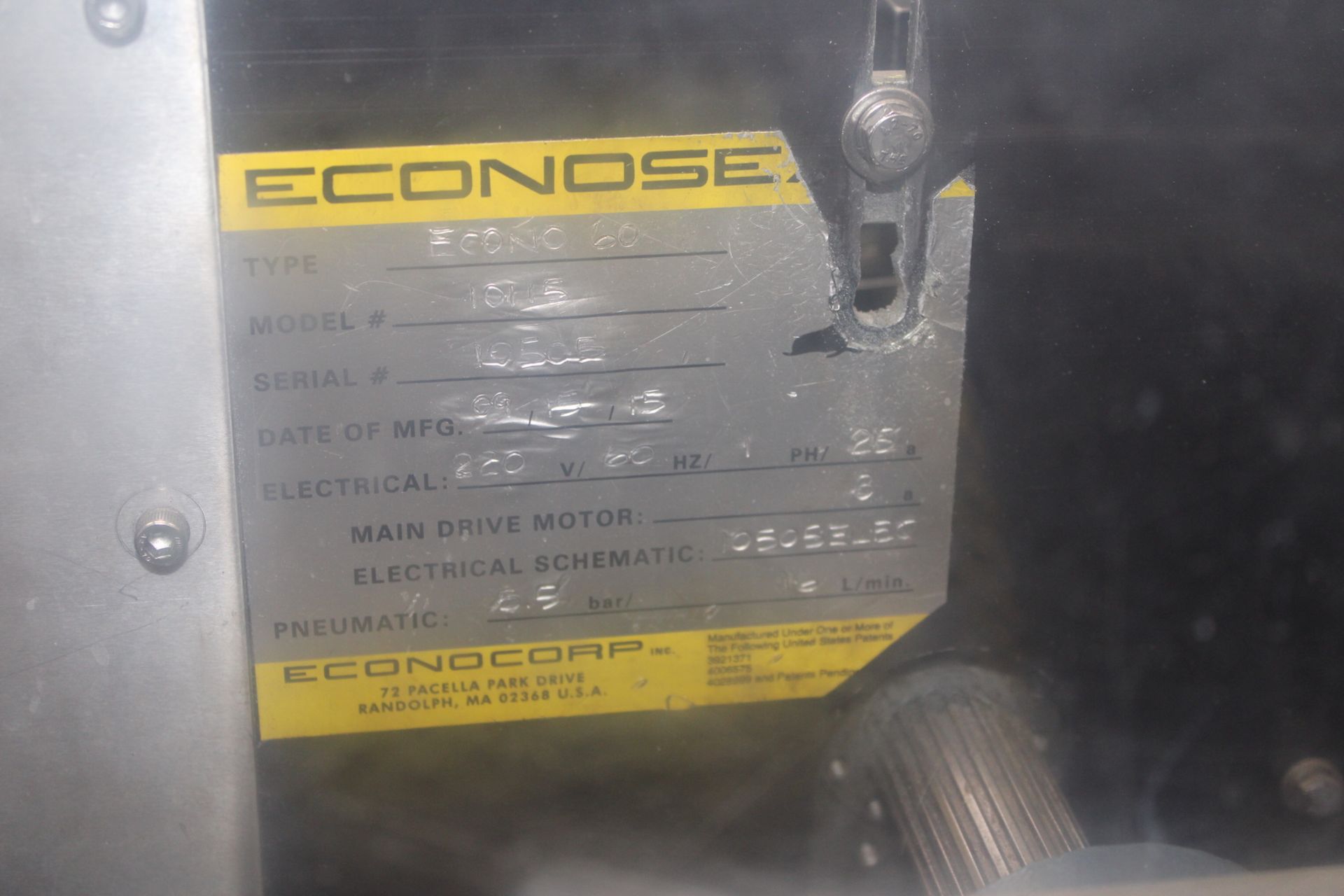 2015 ECONOCORP ECONOSEAL CONTINUOUS MOTION CARTONER, MODEL 10115, S/N 10505 TYPE ECONO 60, EQUPPED - Image 7 of 10