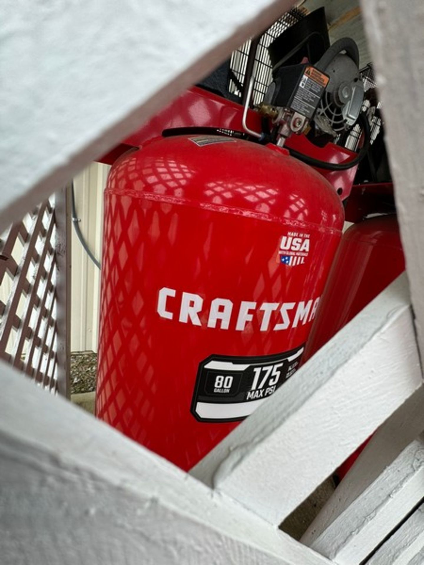 Craftsman Air Compressor, with 80 Gal. Vertical Air Receiving Tank, with Air Dryer (LOCATED MOUNT HO - Image 4 of 6