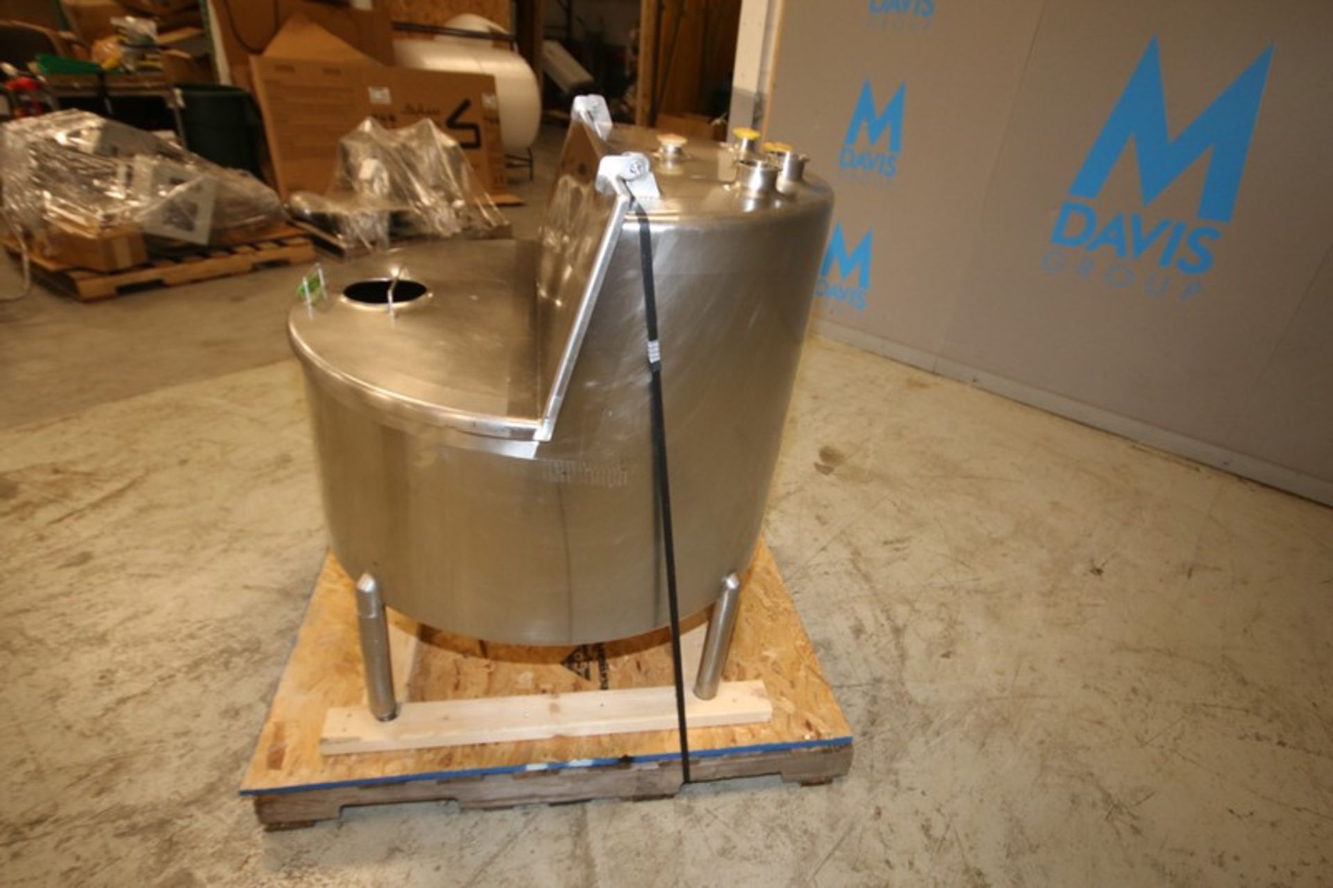 A&B Process 100 Gallon S/S Balance Tank, Model 100-BT, SN 01298301-1, with Hinged Lid & - Image 5 of 7