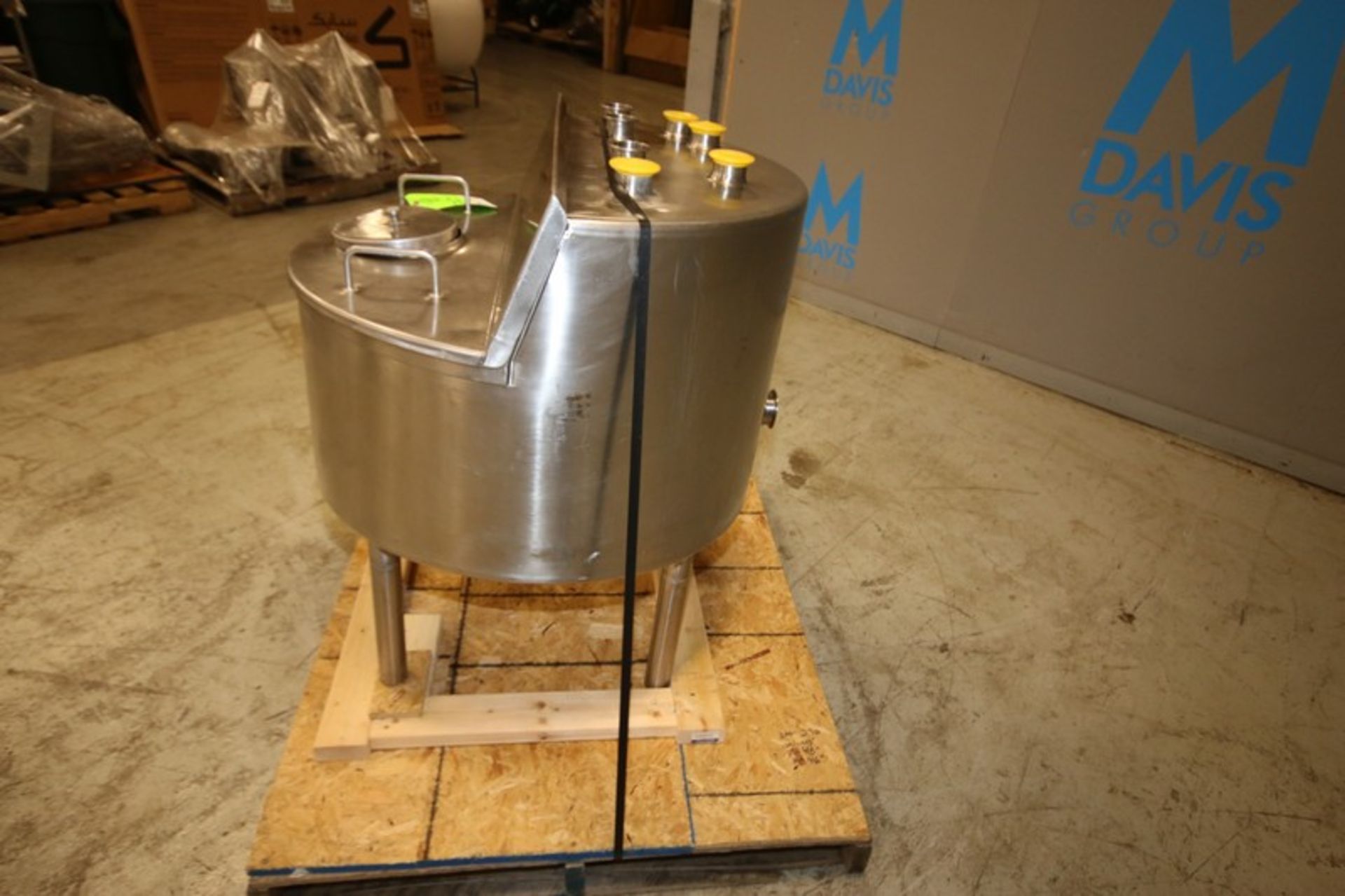 Aprox. 50 Gal. S/S Balance Tank, with Hinged Lid, (7) 2" CT Top Connections, (2) 2" & 2.5" - Image 5 of 7