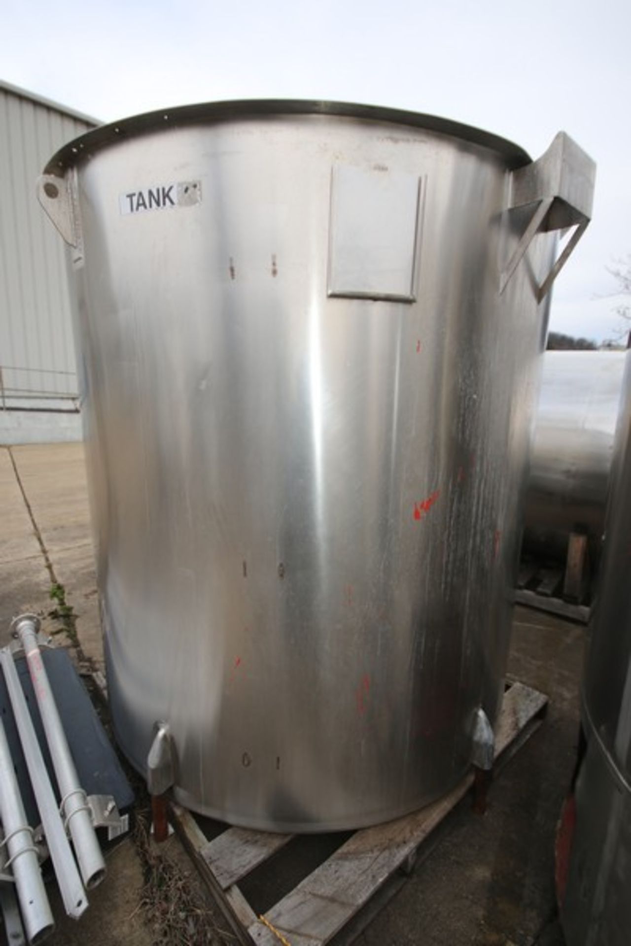 Viatec 1,600 Gallon S/S Vertical Tank, Model OVS, SN 54413-2, Open To, 1.5" CT Bottom Connection, ( - Image 4 of 8