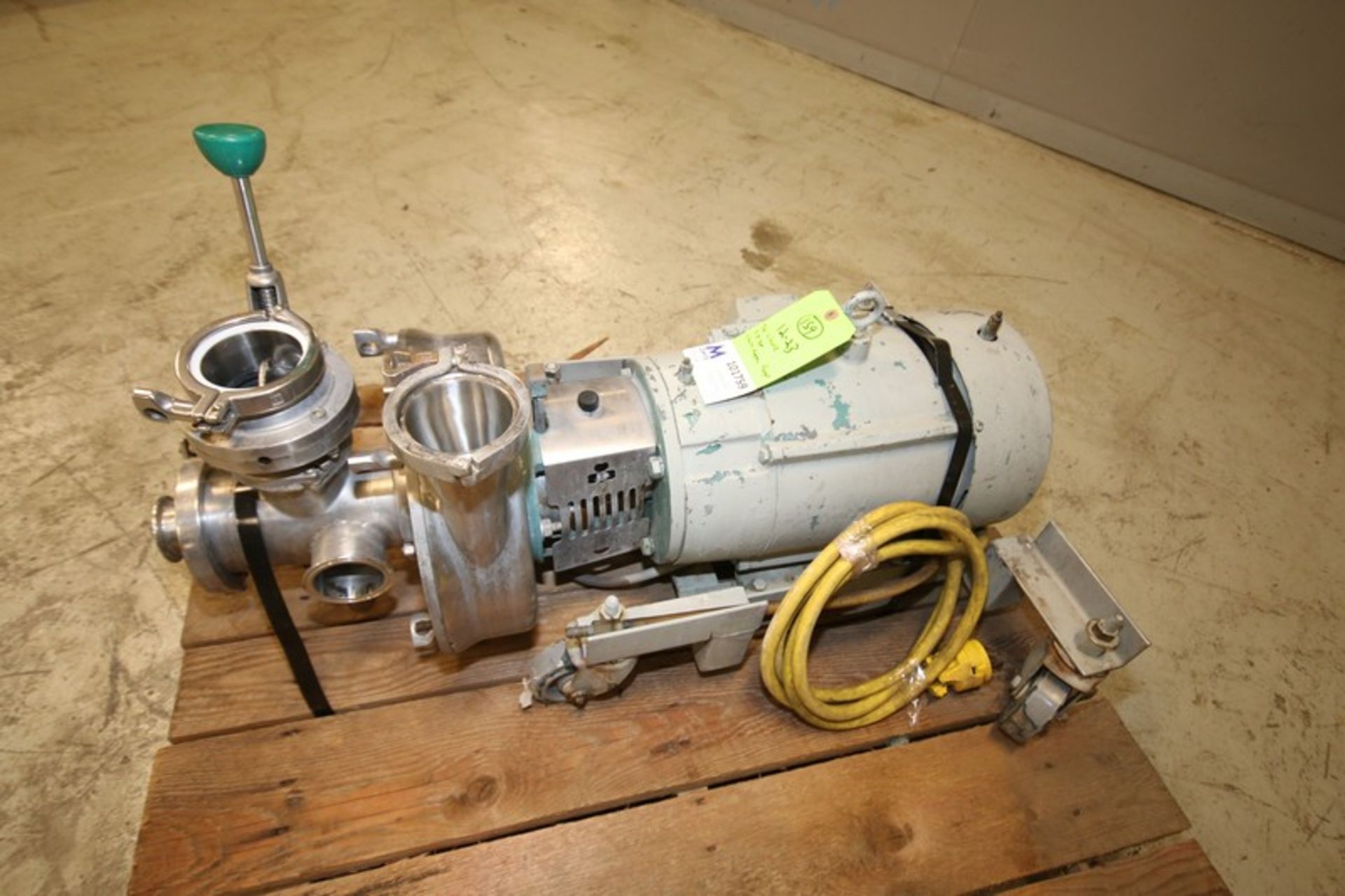 Tri Clover 7.5 hp Centrifugal Portable Pump, with Reliance 1755 rpm Motor, 4" x 3" CT Head, 230/ - Image 3 of 5