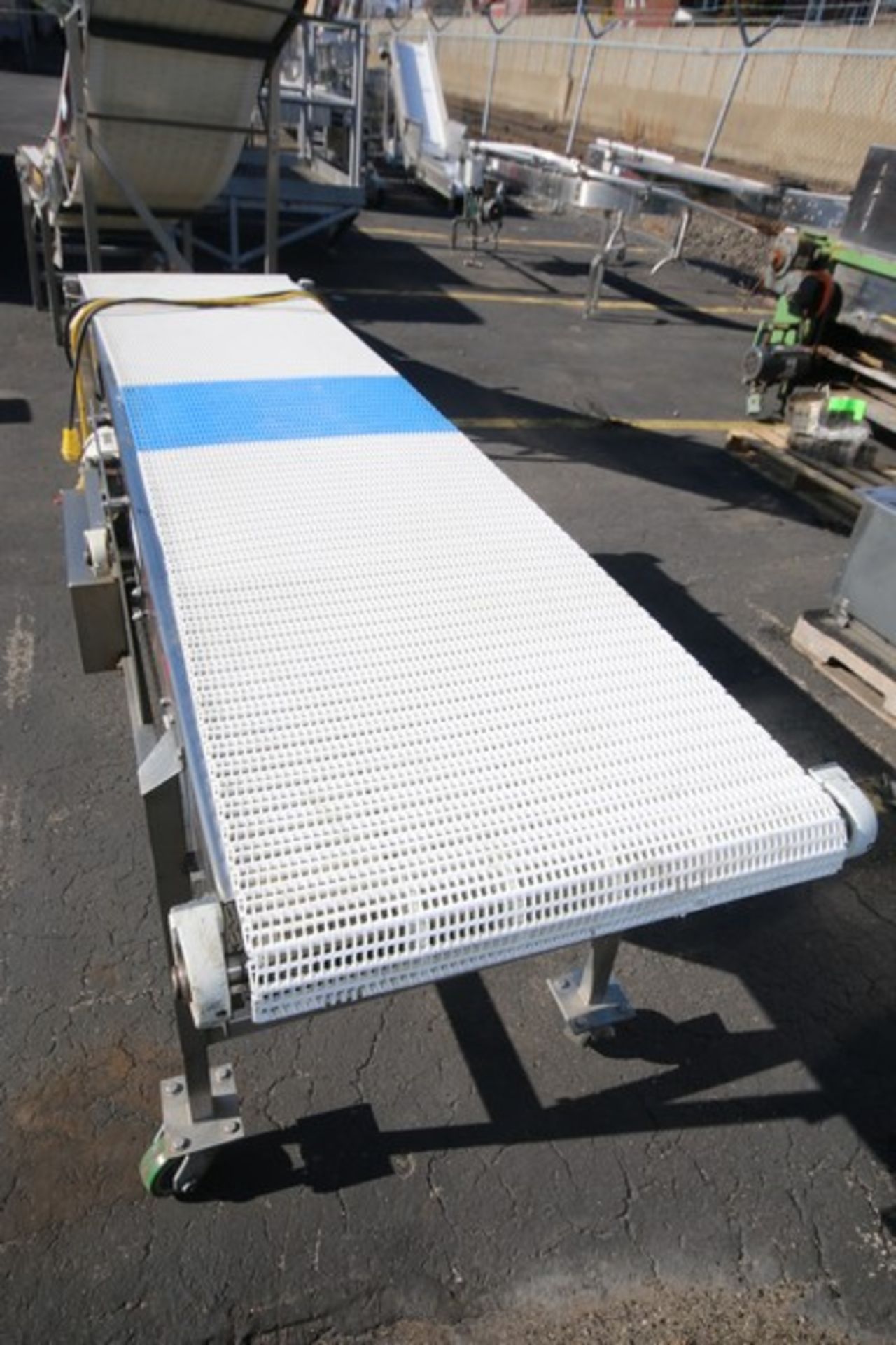 Laughlin Corp / Dawn 92" L x 33" H S/S Portable Belt Conveyor with 22" W Intralox Type Plastic Belt, - Image 2 of 7
