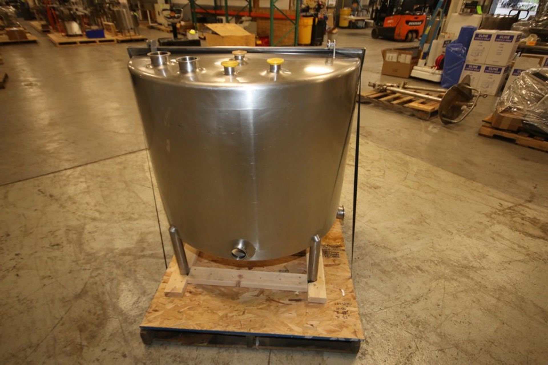 A&B Process 100 Gallon S/S Balance Tank, Model 100-BT, SN 01298301-1, with Hinged Lid & - Bild 6 aus 7