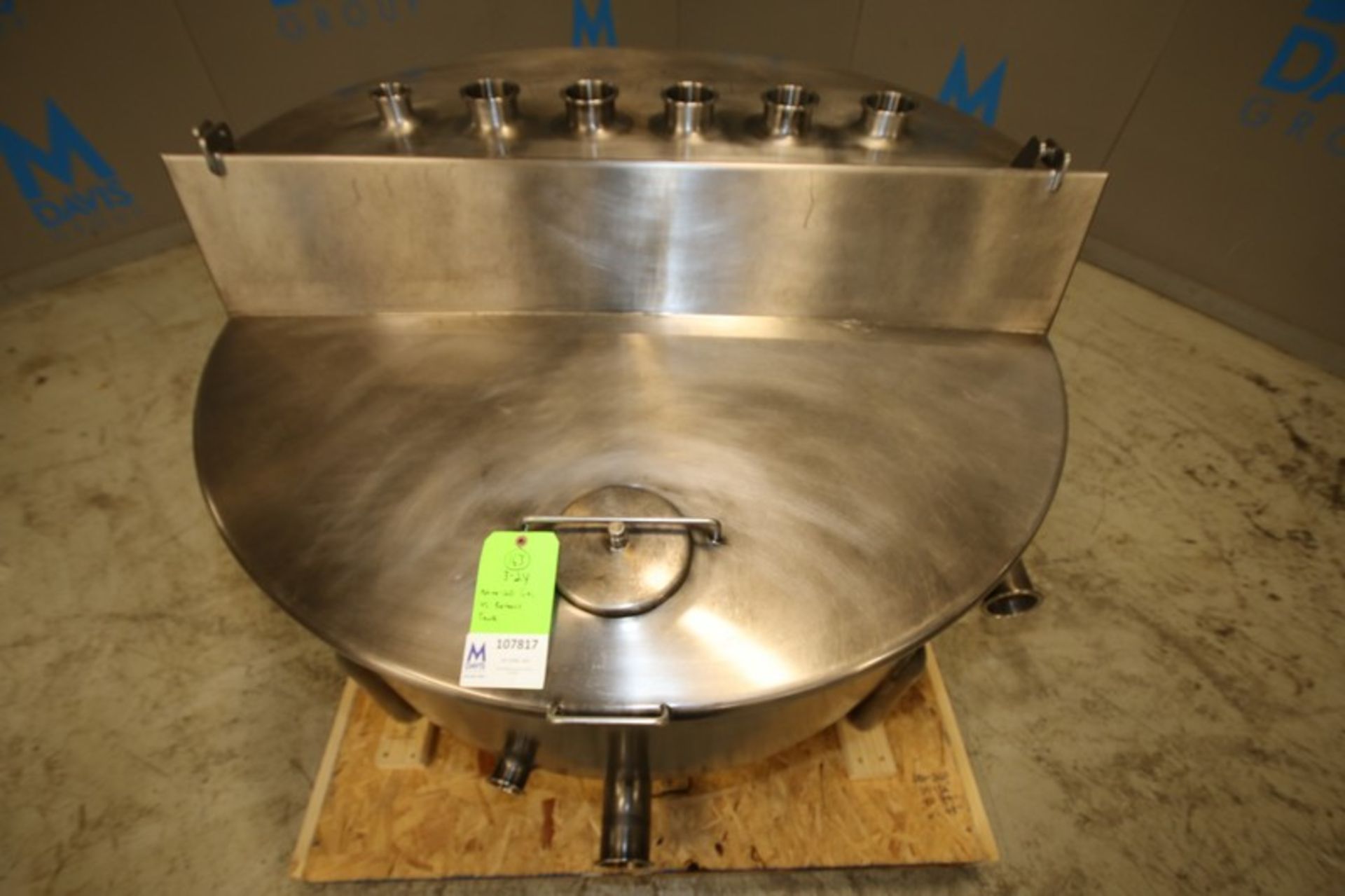 Aprox. 120 Gallon S/S Balance Tank, with Hinged Lid, (6) 2" & 3" CT Top Connections, (4) 2" & 3" - Image 3 of 7