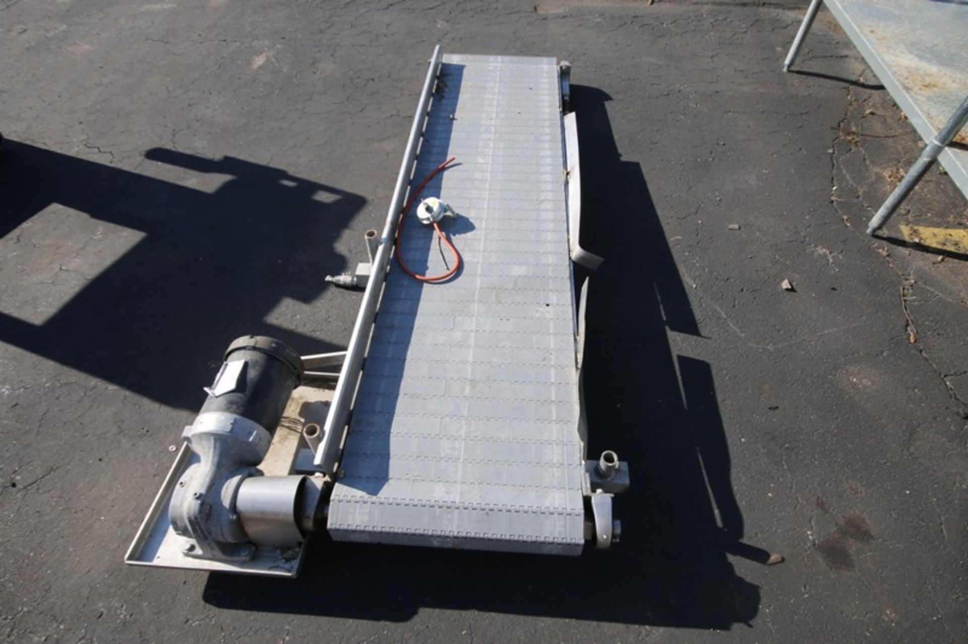 7' L S/S Power Belt Conveyor Section with 20" W Rex Type Plastic Belt, 1 hp / 1755 rpm Drive - Image 2 of 3