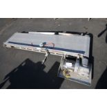 7' L S/S Power Belt Conveyor Section with 20" W Rex Type Plastic Belt, 1 hp / 1755 rpm Drive