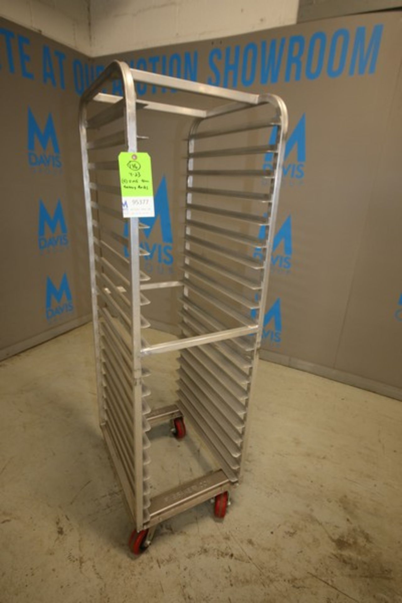 Lot of (9) FME 20" W x 26" D x 70" H Aluminum Bakery Racks, with 20 Position 18" W x 25" L