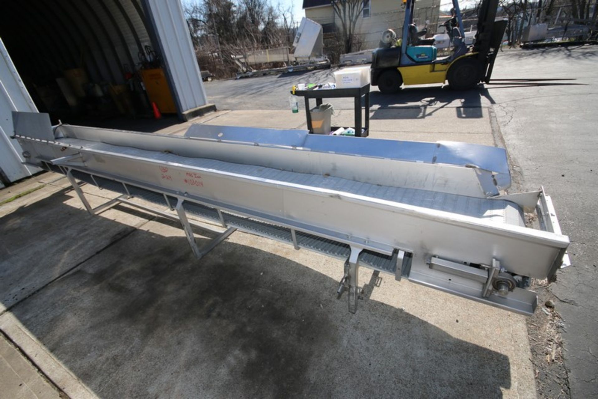17' L x 23" H S/S Product Conveyor Section, with 18" W Rex Type Plastic Belt, 6" H Sides & Drive - Image 3 of 5