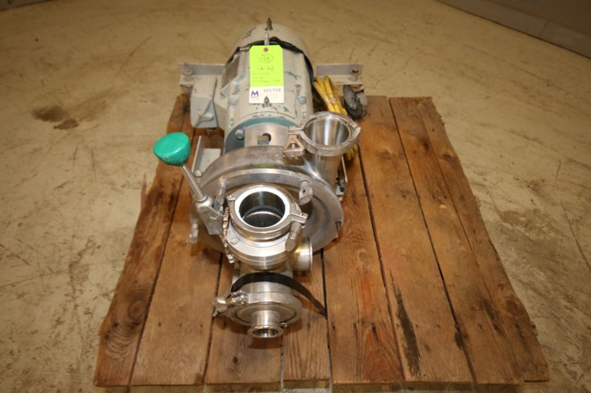 Tri Clover 7.5 hp Centrifugal Portable Pump, with Reliance 1755 rpm Motor, 4" x 3" CT Head, 230/ - Image 2 of 5