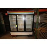 True 3-Door Glass Display Cooler, Model GDM-72, 78" L x 29" D x 77" H (INV#96727) (Located @ the MDG