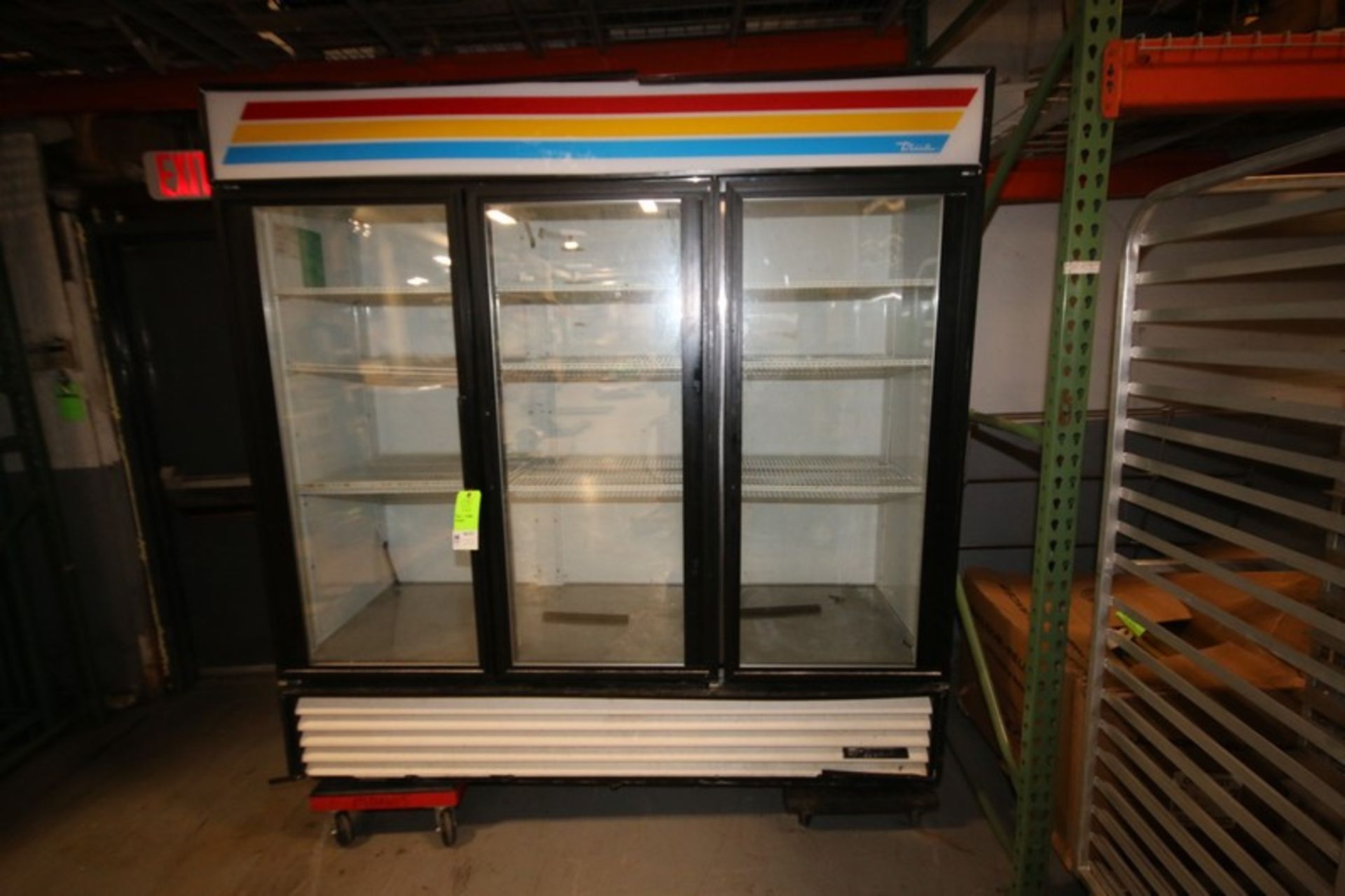 True 3-Door Glass Display Cooler, Model GDM-72, 78" L x 29" D x 77" H (INV#96727) (Located @ the MDG