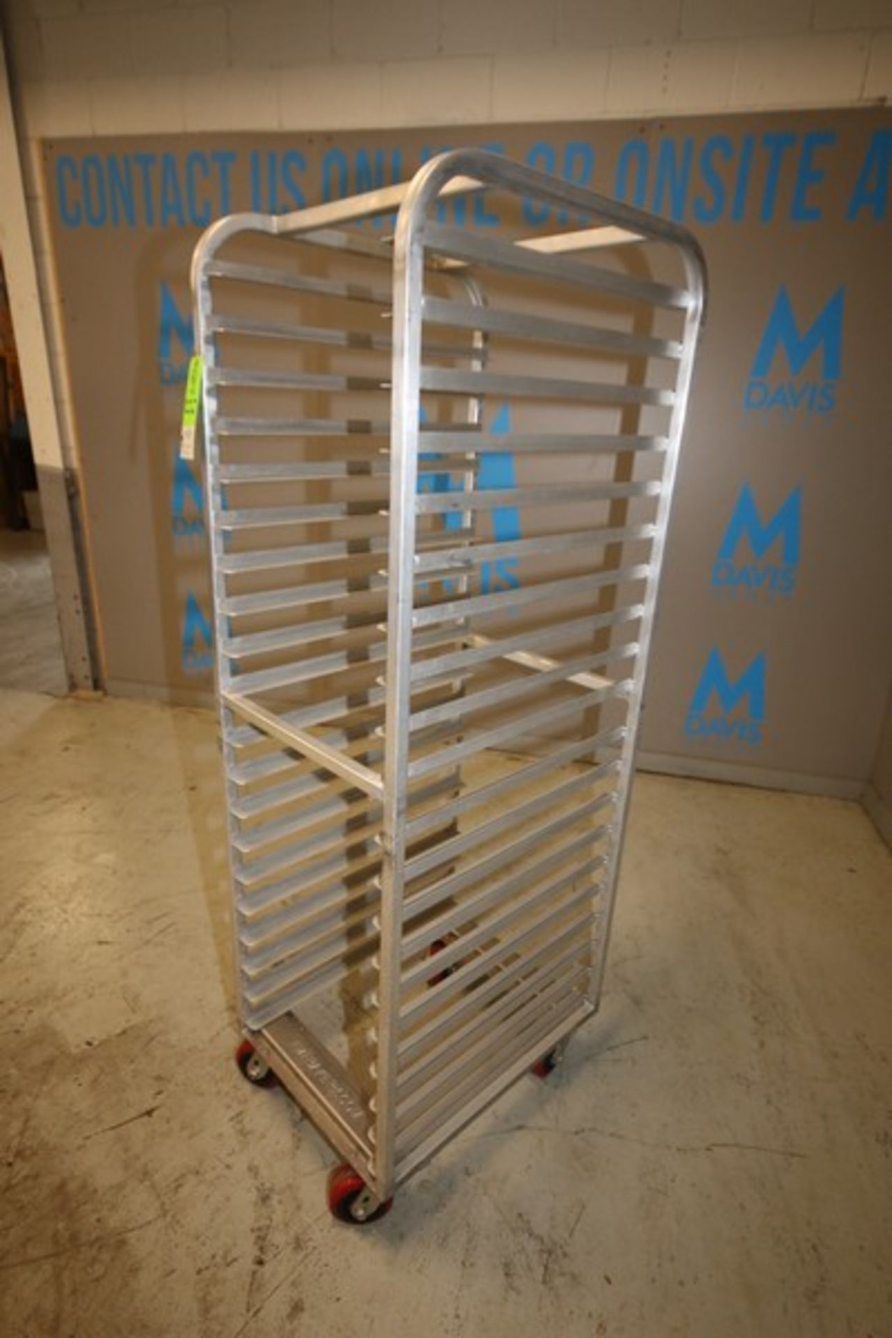 Lot of (9) FME 20" W x 26" D x 70" H Aluminum Bakery Racks, with 20 Position 18" W x 25" L - Image 4 of 5