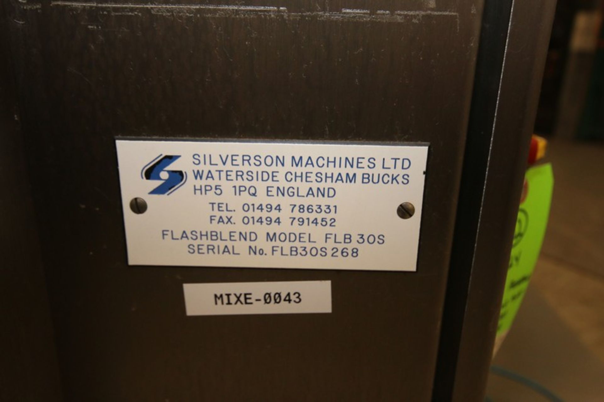 Silverson Flashblend Powder / Liquid Mixer Skid System, Model FLB 30S, SN FLB305 268, with High - Bild 18 aus 19
