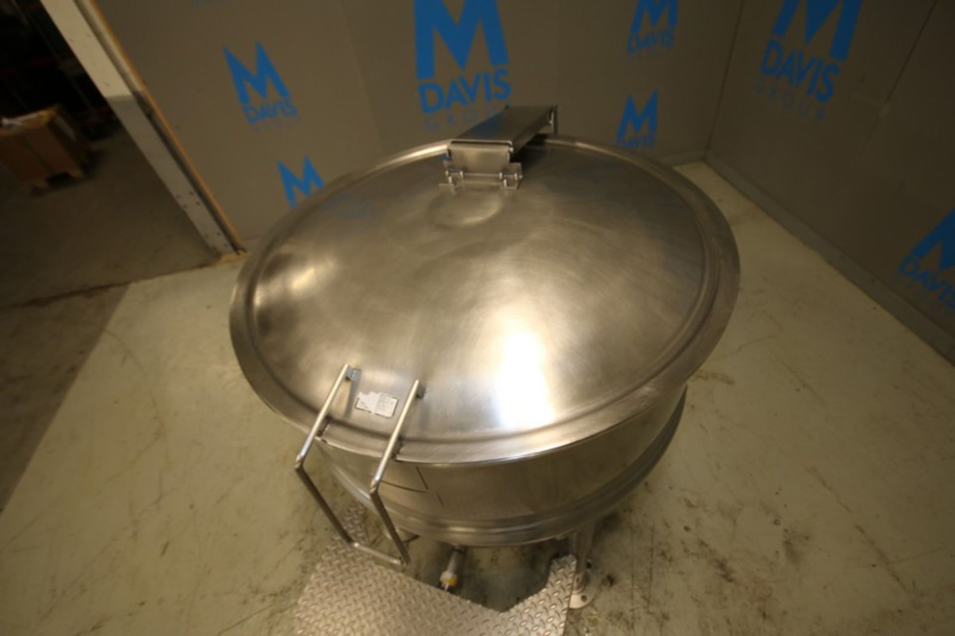 2012 Groen 150 Gallon S/S Jacketed Kettle, Model 150D, SN 75696-1-2, with Hinged Lid, 2" Threaded - Image 3 of 8