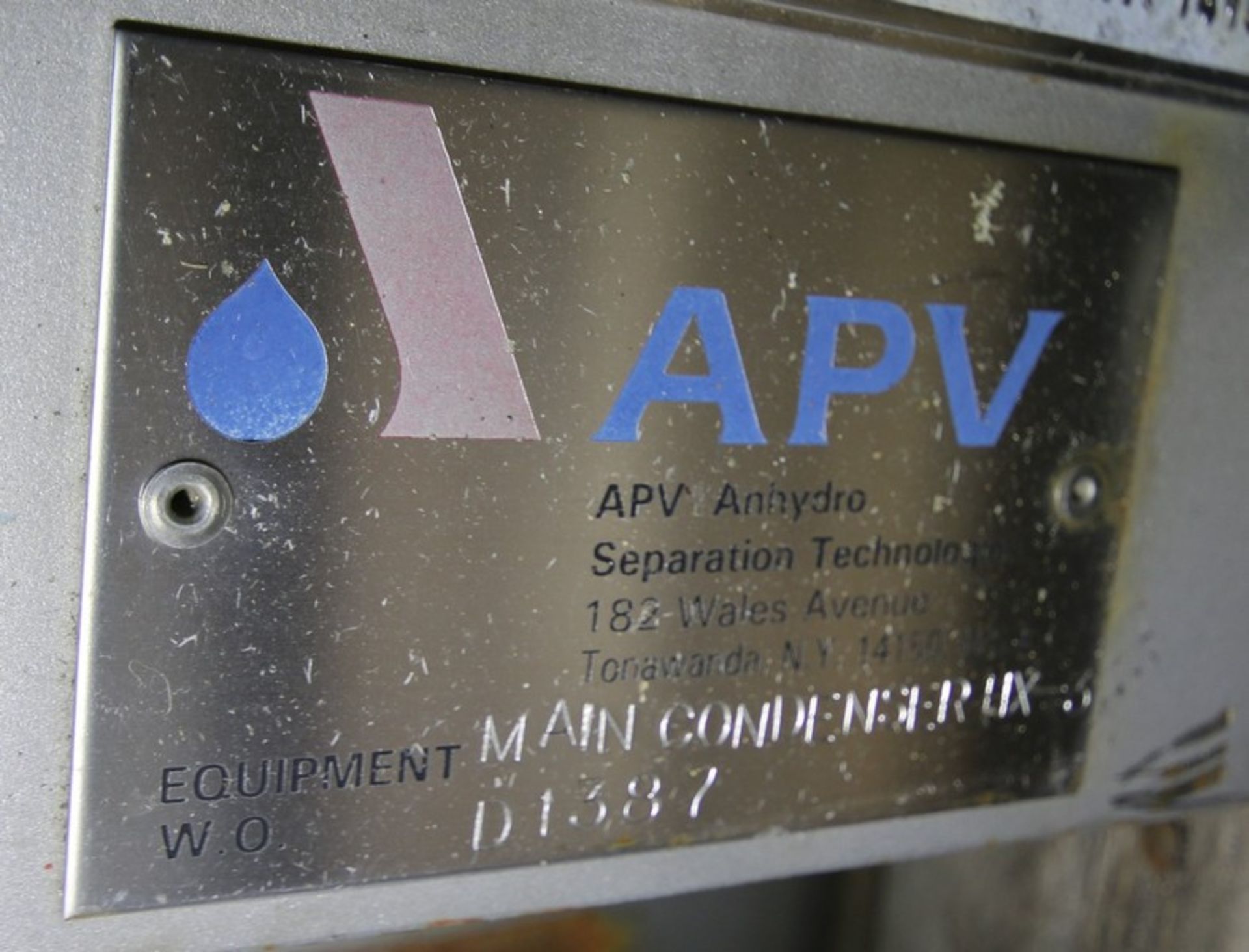 APV Anhydro Separation Tech. / Hebeler 9' L x 13" W S/S Condenser, Model HX-3, SN D1387 & H2747, - Image 7 of 8