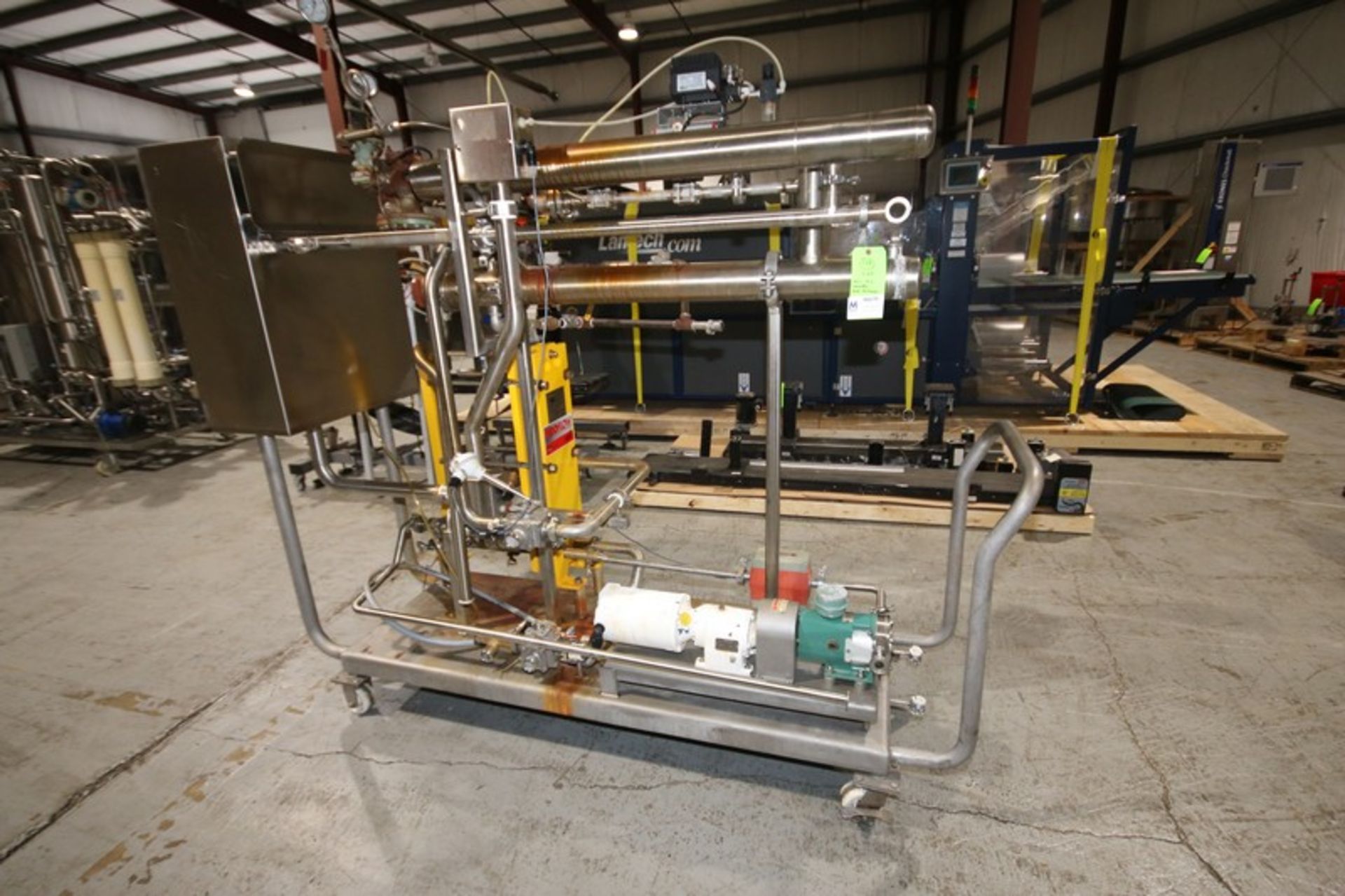 2010 Koss Skid Mounted Portable Heat Exchanger, with AGC 33" H Plate Press, Model 080-F, SN 2010115,