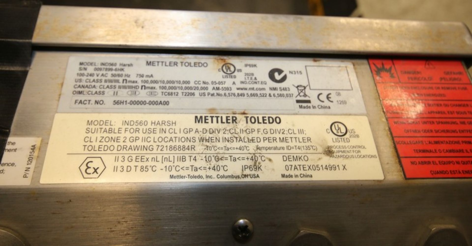 Mettler Toledo Portable Digital Platform Scale, Model IND560 Harsh, SN 0097899-6HK, with 42" x 42" - Image 5 of 5