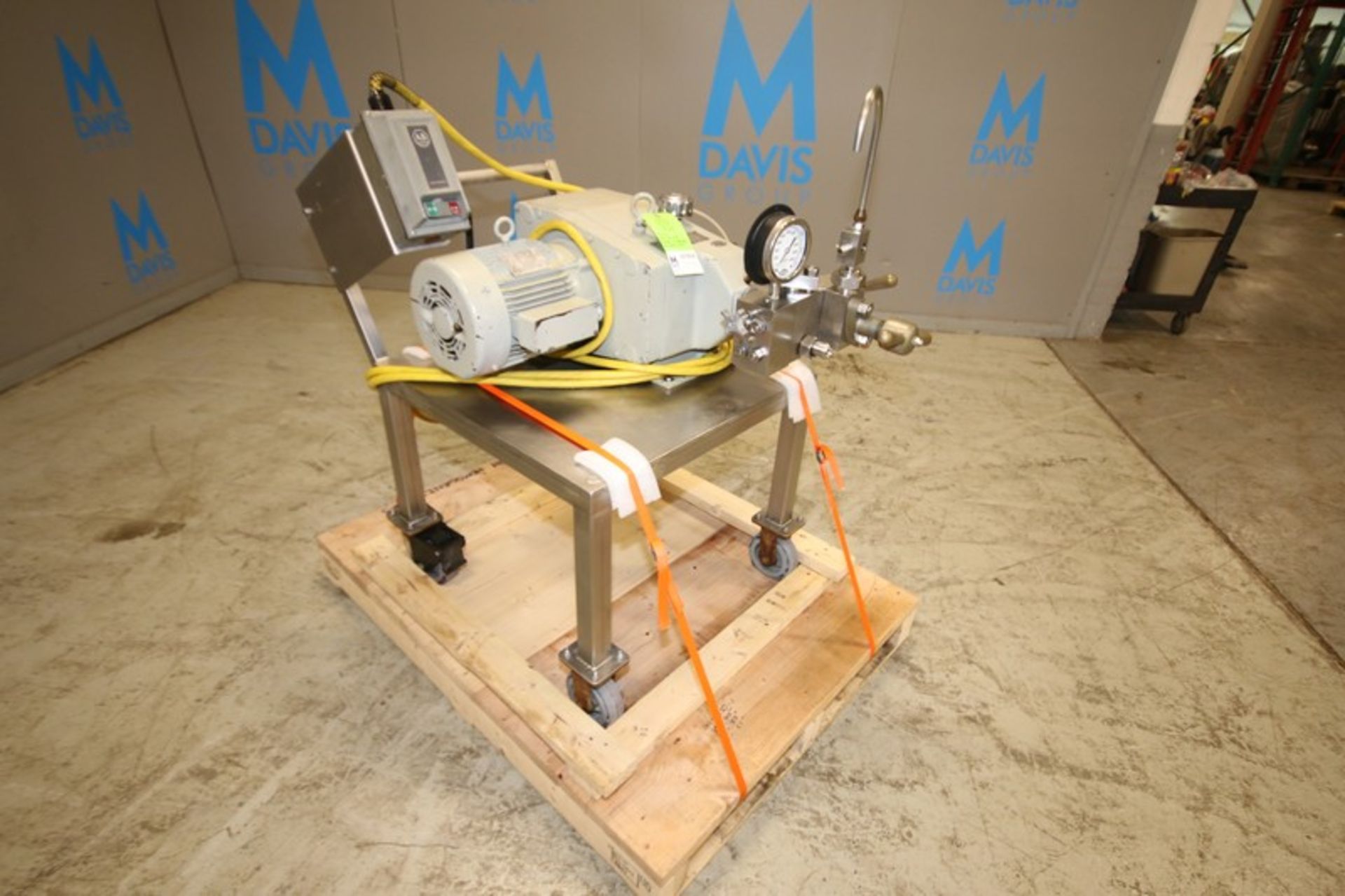 Gaulin Homogenizer, Model 15 MR 8TA, SN 108710493, 8000 psi, with 3 hp / 1760 Motor, 230/460V,