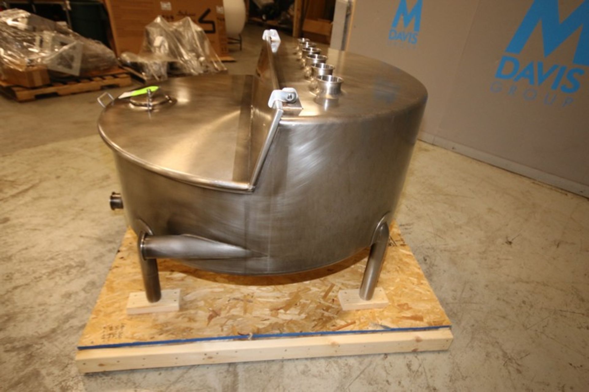 Aprox. 120 Gallon S/S Balance Tank, with Hinged Lid, (6) 2" & 3" CT Top Connections, (4) 2" & 3" - Image 5 of 7