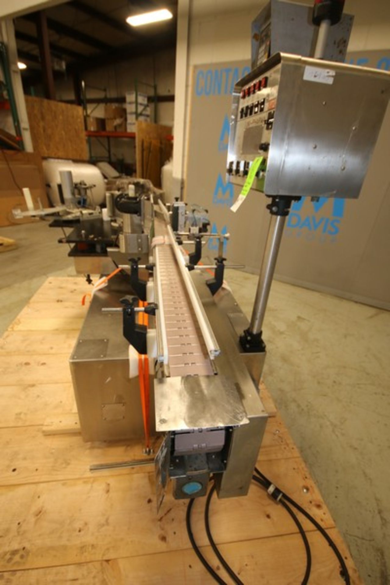 Uni-Pharma Wrap Around S/S Labeler, Model UNI-600, SN J03-030 (11469003), with 4" W conveyor, - Image 7 of 14