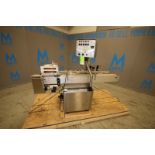 CLI (NJM) S/S Wrap Around Labeler, Model UNI-300, SN 159862HC, with 4" W Conveyor, Controls, 120V (