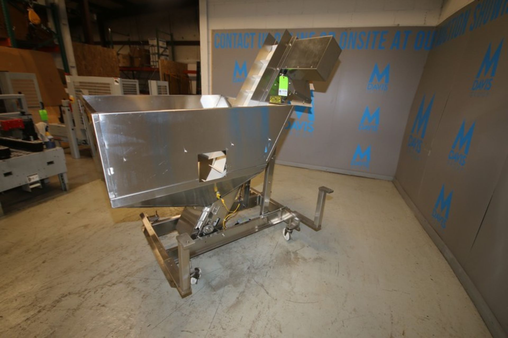 Hoppman 76" H Inclined Cleated Belt Feeder, Model EP08/08 SS, SN 30707, with 8" W x 76" Long Belt - Image 3 of 6