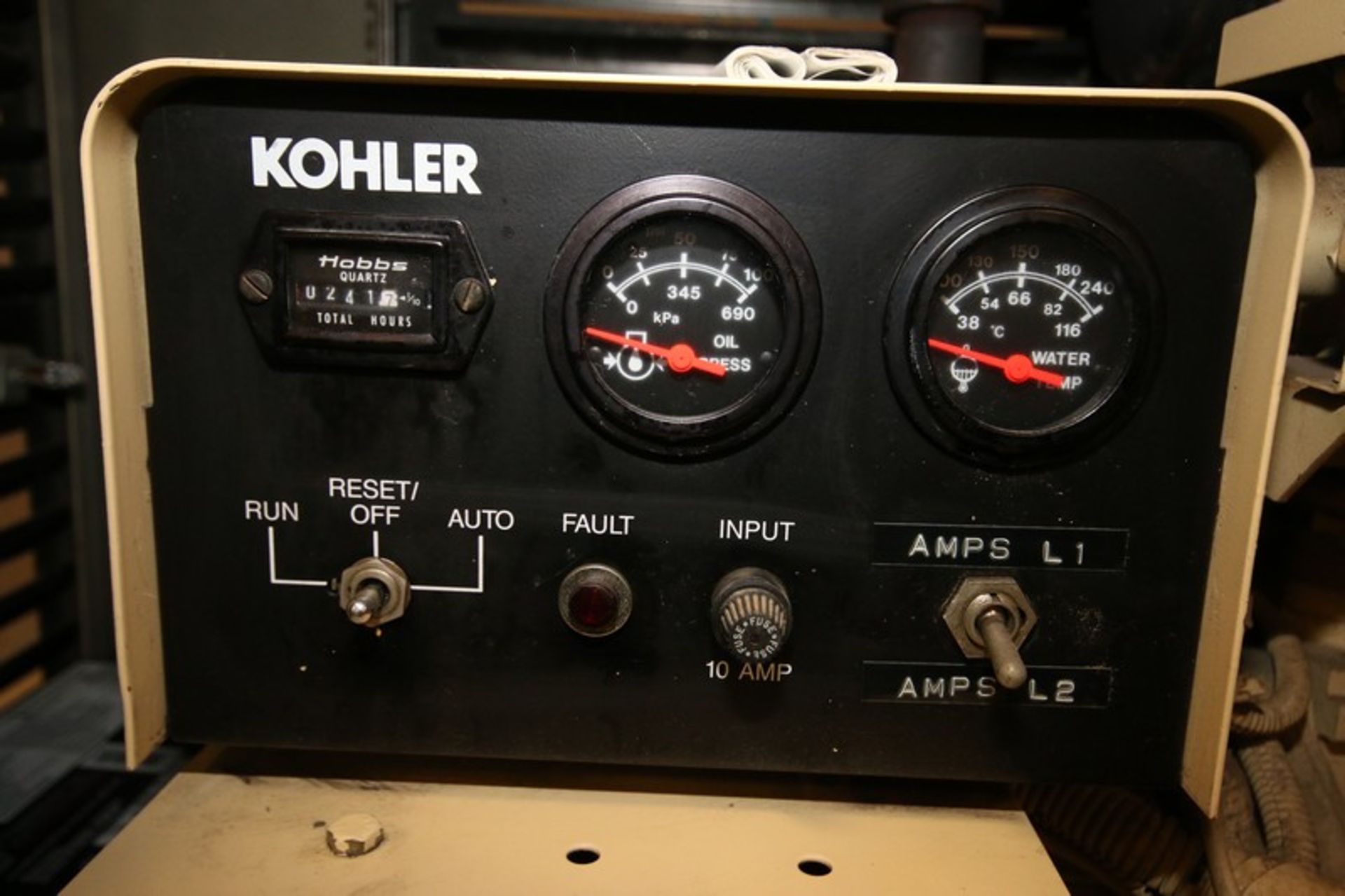 Kohler 10 KVA Gas Portable Generator, Model 10RY61, SN 25687103, with Ford 4 Cylinder Gas Engine, - Image 7 of 11