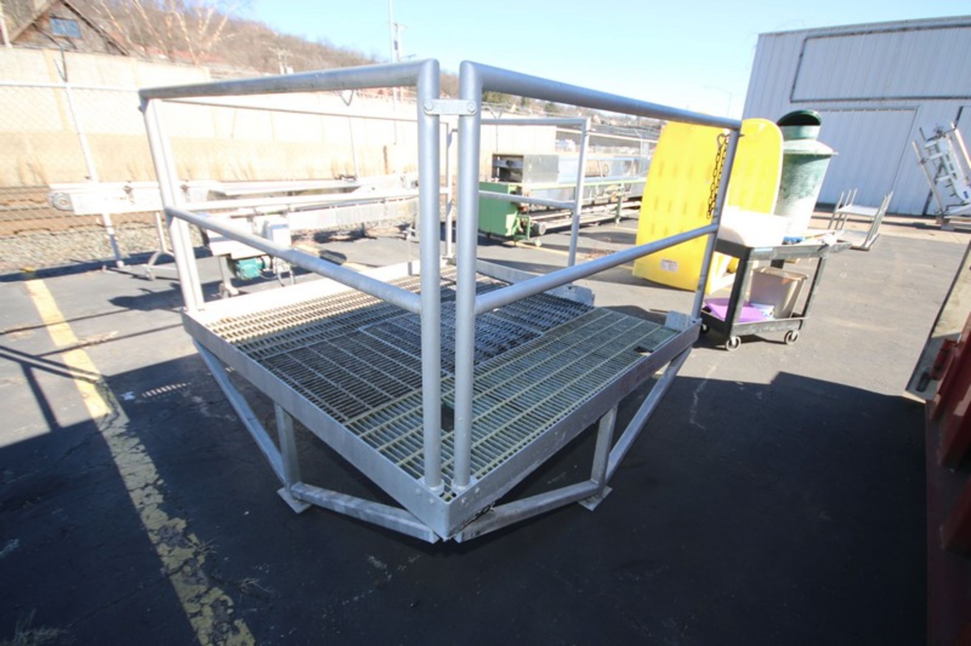 75" x 75" x 20" H Operator's Platform with Plastic Grating and Handrail (INV#101782) (Located @ - Image 2 of 2