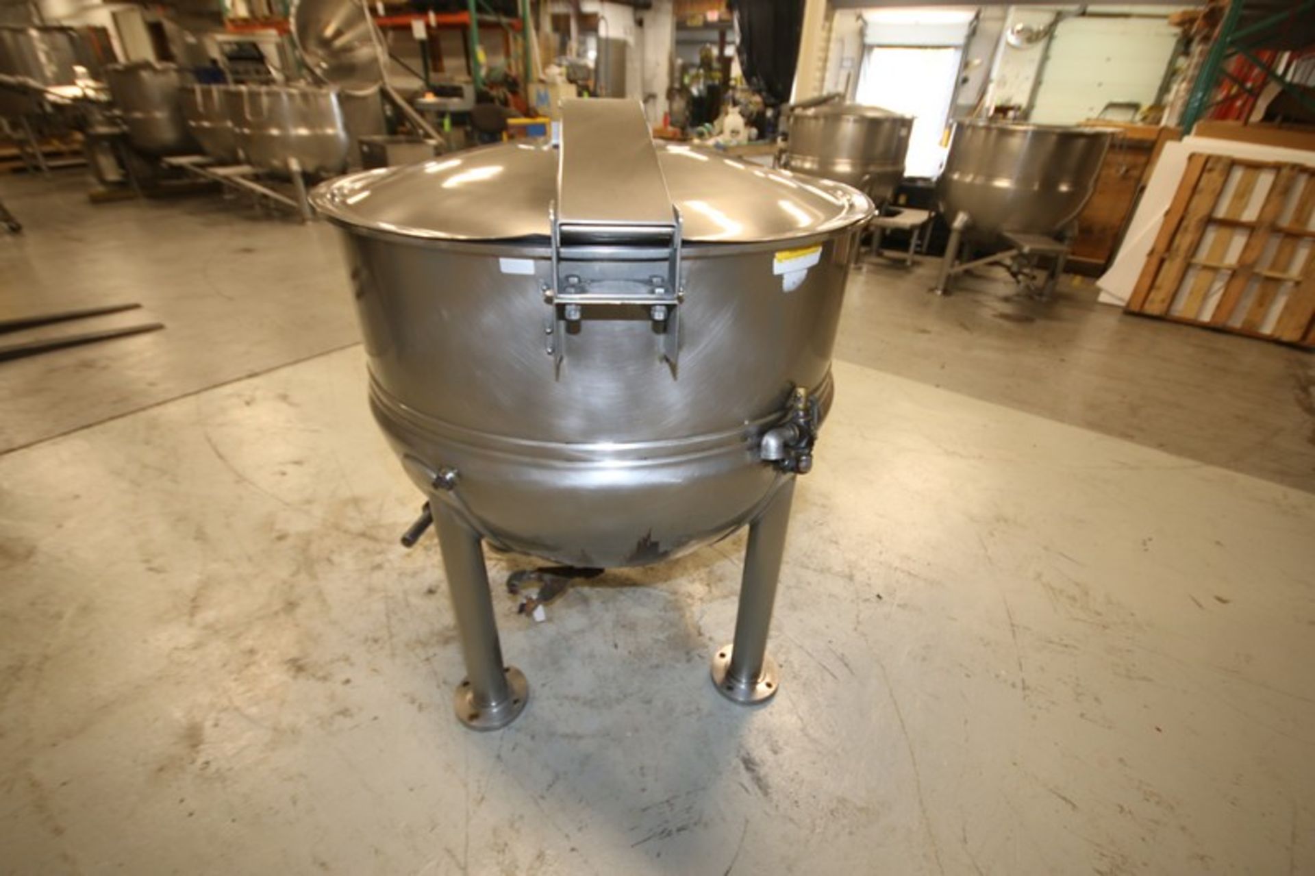 2012 Groen 150 Gallon S/S Jacketed Kettle, Model 150D, SN 75696-1-1, with Hinged Lid, 2" Threaded - Image 5 of 8