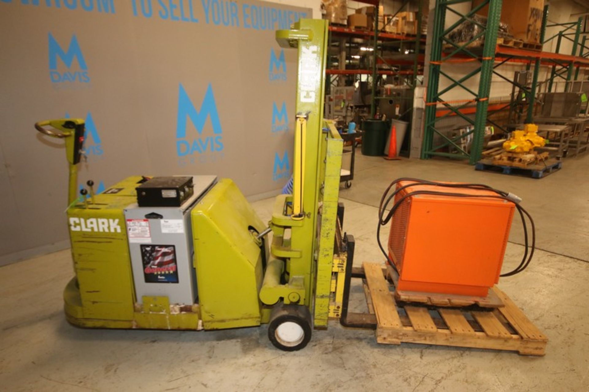 Clark 2,500 lbs. Capacity Walk Behind 24V Electric Forklift, Model St25B, SN ST24501894710FA, with