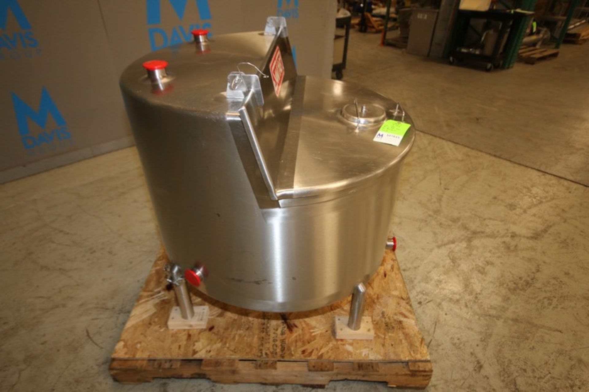 Sani Fab 95 Gallon S/S Balance Tank, Model BTR-1C-95, SN 60529321, with Hinged Lid with (2) 2" CT - Image 7 of 7