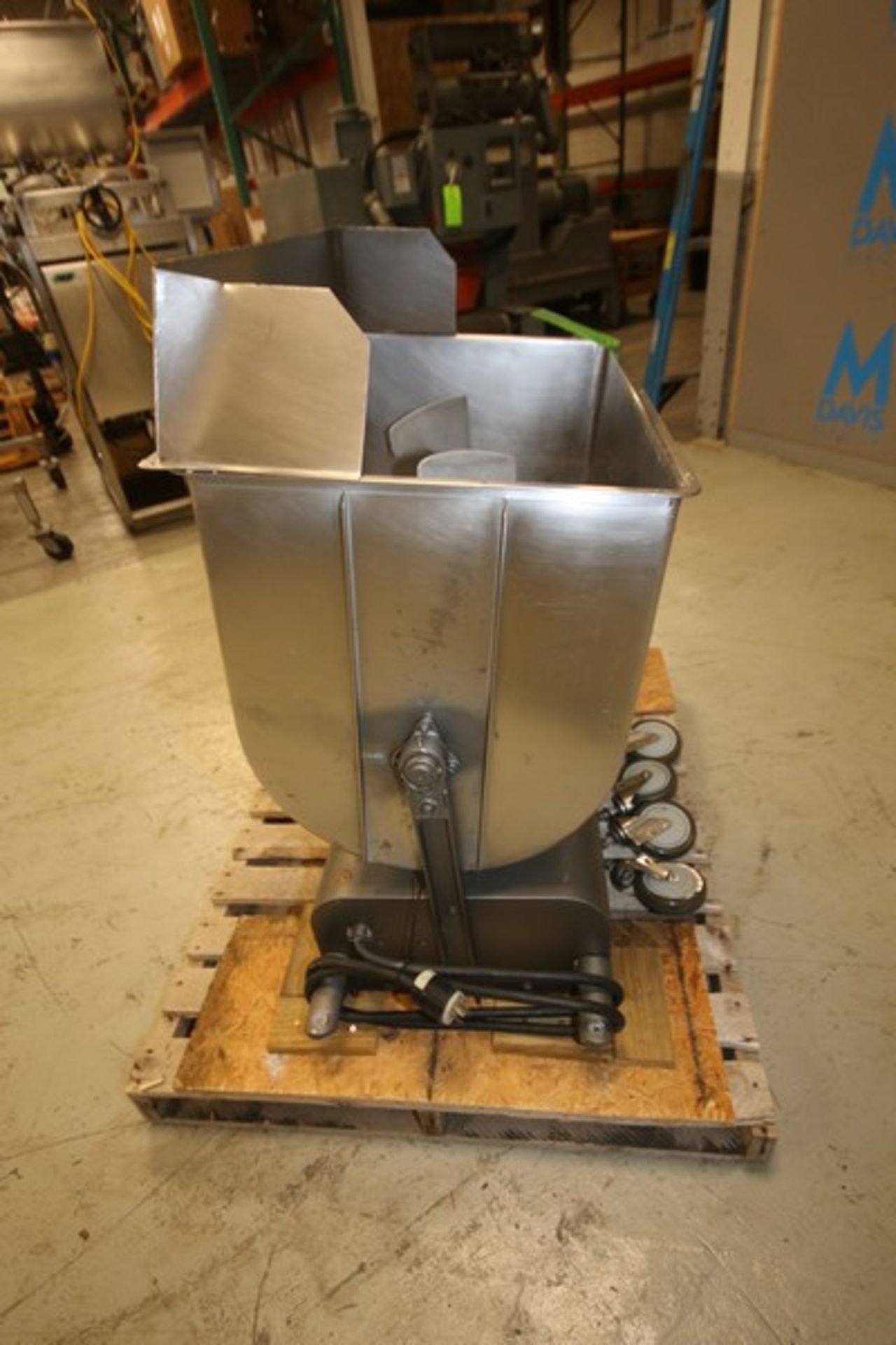 Butcher Boy 31" L x 20" W x 23" D Horizontal S/S Meat Mixer, Possibly Model 150, with Casters, ( - Image 6 of 7