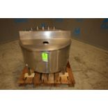 Aprox. 100 Gallon S/S Balance Tank, with Hinged Lid, (6) 1.5", 2.5" CT Top Connections, (3) 2.5" &